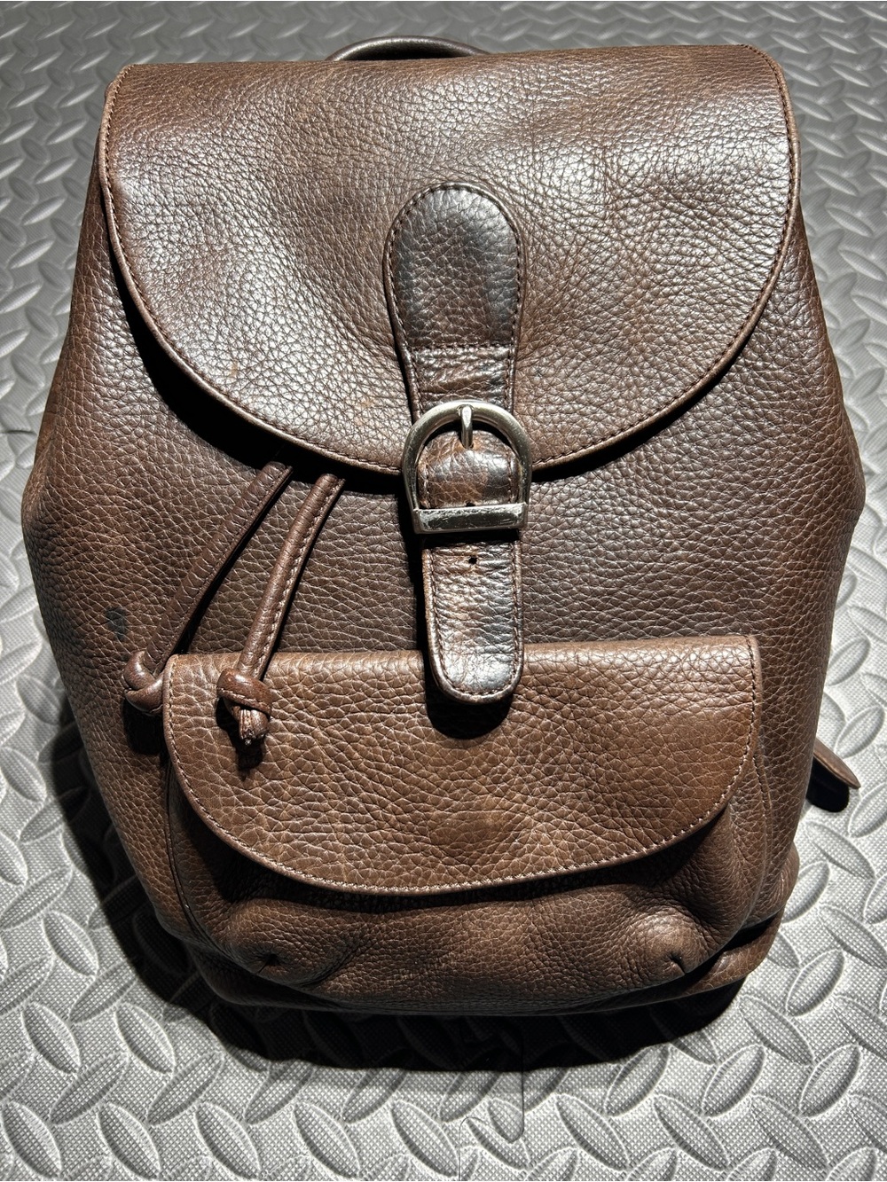 Eddie Bauer Brown Leather Mini Backpack